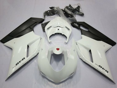 Carenados Moto Ducati 848 2007-2014 - Blanco Perla Negro Mate