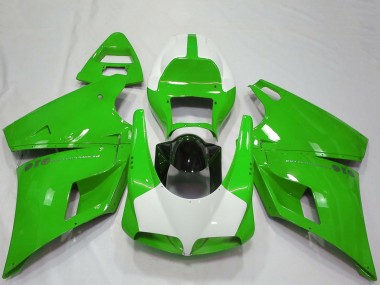 Carenados Moto Ducati 916 1993-2005 - Verde Blanco Negro Brillante Performance