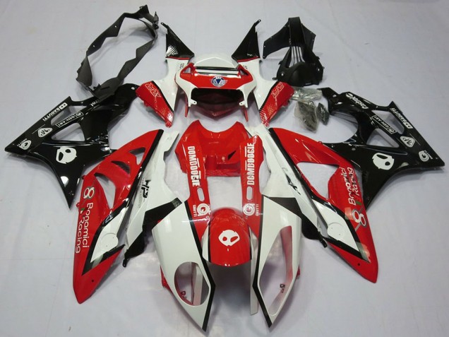 Carenado Moto BMW S1000RR 2009-2014 - Blanco Rojo Negro Brillante