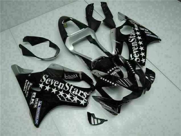 Carenados Moto Honda CBR600 F4i 2001-2003 - Negro Brillante Plata SevenStars
