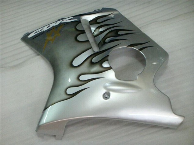 Carenado Moto Honda CBR1100XX Blackbird 1996-2007 - Plata Negro Llama