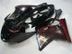 Carenados Moto ABS Honda CBR1100XX Blackbird 1996-2007 - Negro Brillante Rojo Llama