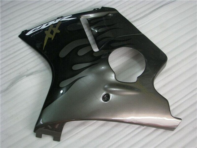 Carenados Moto Honda CBR1100XX Blackbird 1996-2007 - Negro Brillante Plata Llama