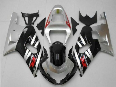 Carenados Moto Suzuki GSXR 600/750 2001-2003 - Plata Negro Brillante Rojo