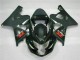 Carenados Moto Suzuki GSXR 600/750 2004-2005 - Negro Brillante Negro Mate Rojo Calcomanía