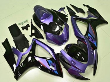Carenados Moto Suzuki GSXR 600/750 2006-2007 - Púrpura Negro Brillante Azul