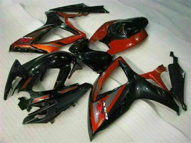 Carenados Moto Suzuki GSXR 600/750 2006-2007 - Negro Brillante Rojo
