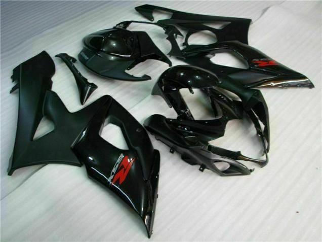 Carenado Moto Suzuki GSXR 1000 2005-2006 - Negro Brillante Negro Mate Rojo
