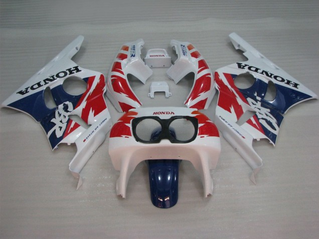 Carenados Moto Honda CBR400RR NC23 1987-1989 - Blanco Rojo Azul