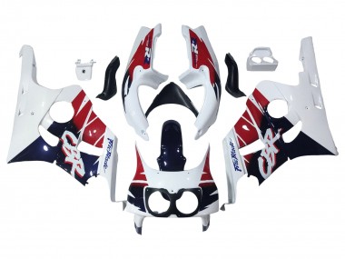 Carenados Moto Honda CBR400RR NC29 1990-1999 - Blanco Rojo Azul Oscuro Fireblade