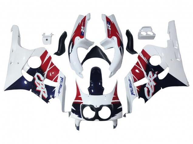 Carenados Moto Honda CBR400RR NC29 1990-1999 - Blanco Rojo Azul Oscuro Fireblade