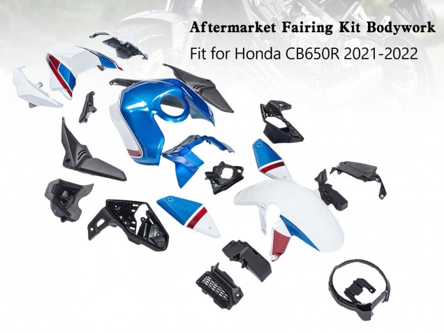 Carenados Moto Honda CB650R 2019-2022 - Azul Rojo Negro