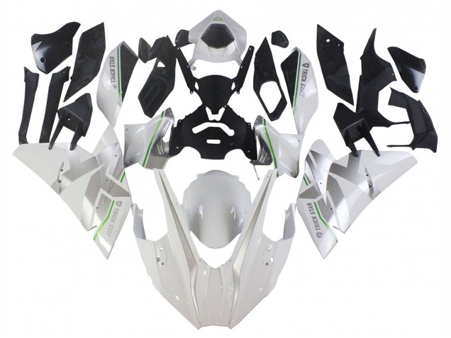 Carenados Moto Kawasaki Ninja H2 2015-2022 - Blanco Plata Verde
