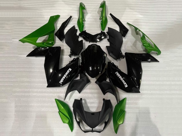 Carenado Moto Kawasaki Z250/Z300 2015-2016 - Verde Negro Brillante