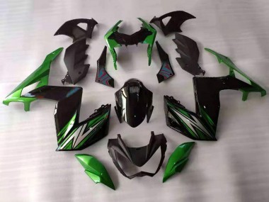 Carenados Moto Kawasaki Z250/Z300 2015-2016 - Verde Negro Blanco