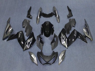 Carenados Moto Kawasaki Z250/Z300 2015-2016 - Negro Brillante Plata