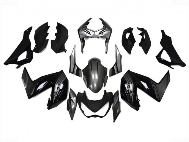Carenados Moto Kawasaki Z250/Z300 2015-2016 - Negro Brillante Gris