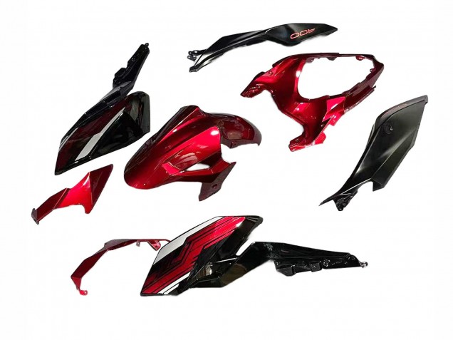 Carenados Moto Kawasaki Z400 2018-2024 - Rojo Caramelo Negro Brillante