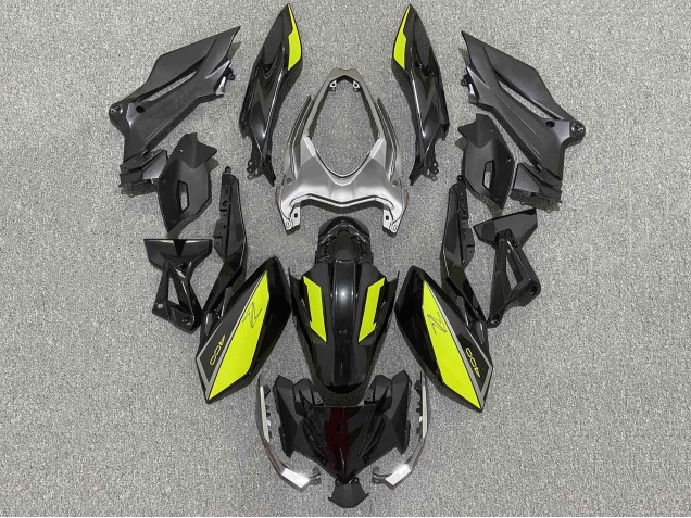 Carenados Moto Kawasaki Z400 2018-2024 - Negro Mate Amarillo