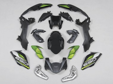 Carenados Moto Kawasaki Ninja Z650 2017-2019 - Negro Verde Plata