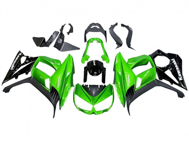 Carenados Moto Kawasaki Z1000SX 2010-2016 - Negro Brillante Negro Mate Verde