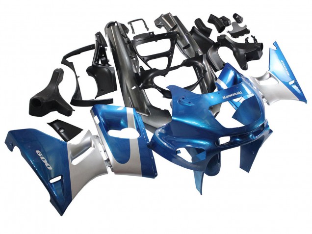 Carenados Moto Kawasaki ZZR600 1998-2003 - Azul Plata Negro