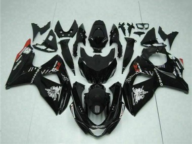 Carenados Moto Suzuki GSXR 1000 2009-2016 - Negro Brillante Rojo Faro Motul