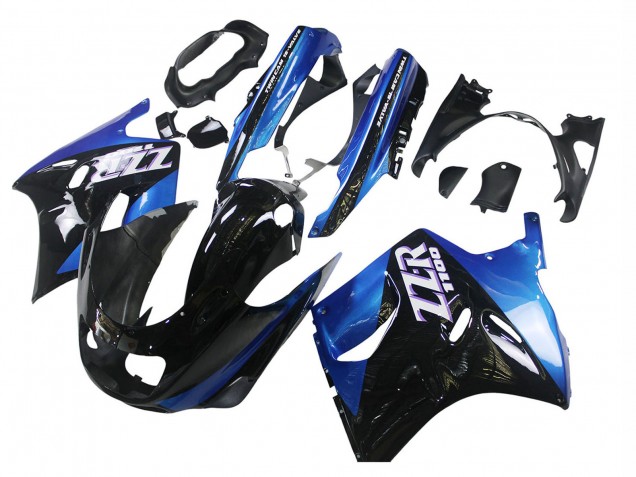 Carenados Moto Kawasaki ZZR1100 1990-1992 - Azul Negro Brillante