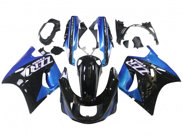 Carenados Moto Kawasaki ZZR1100 1990-1992 - Azul Negro Brillante