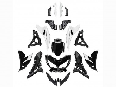 Carenados Moto Kawasaki Versys 650 2022-2025 - Negro Brillante Blanco
