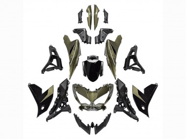 Carenados Moto Kawasaki Versys 650 2022-2025 - Verde Oscuro Negro