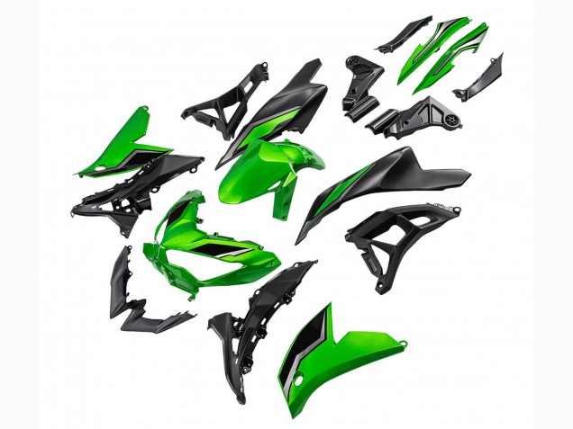 Carenados Moto Kawasaki Versys 650 2022-2025 - Verde Negro Brillante