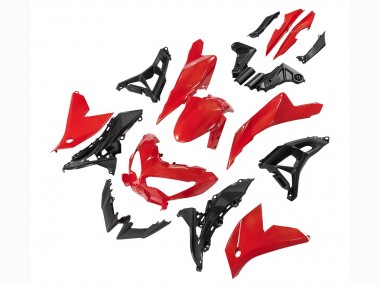 Carenados Moto Kawasaki Versys 650 2022-2025 - Rojo Negro