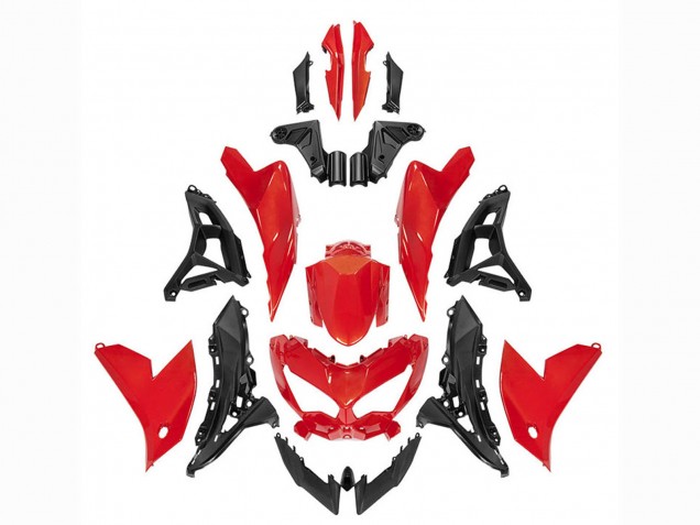 Carenados Moto Kawasaki Versys 650 2022-2025 - Rojo Negro
