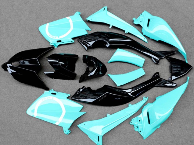 Carenados Moto Yamaha TMAX530 2012-2014 - Azul Claro Negro Brillante