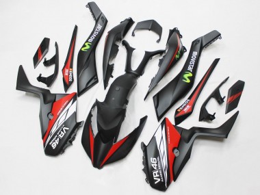 Carenados Moto Yamaha XMAX300 2017-2021 - Negro Mate Rojo MoviStar ENEOS 46