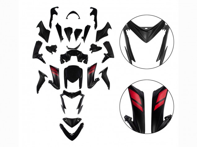 Carenados Moto Suzuki GSX-S 1000 2015-2020 - Negro Rojo