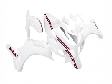 Carenados Moto Suzuki SV650 2003-2013 - Blanco Rojo Oscuro Línea