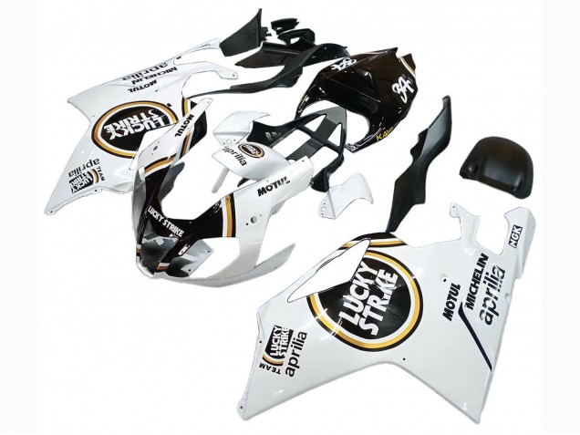 Carenados Moto Aprilia RSV1000 2003-2006 - Blanco Negro Lucky Strike Motul Michelin