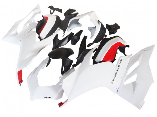 Carenados Moto Ducati Panigale V2 2020-2024 - Blanco Rojo Negro Mate