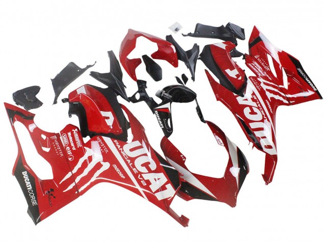 Carenados Moto Ducati Panigale V2 2020-2024 - Rojo Negro Brillante Monstruo Corse