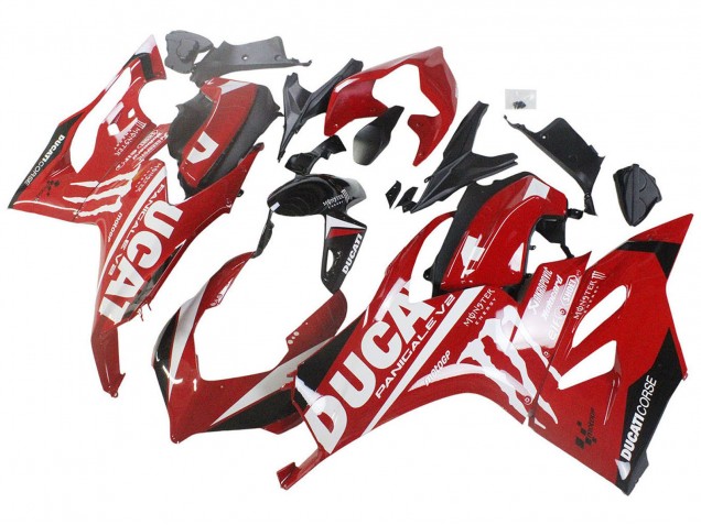 Carenados Moto Ducati Panigale V2 2020-2024 - Rojo Negro Brillante Monstruo Corse