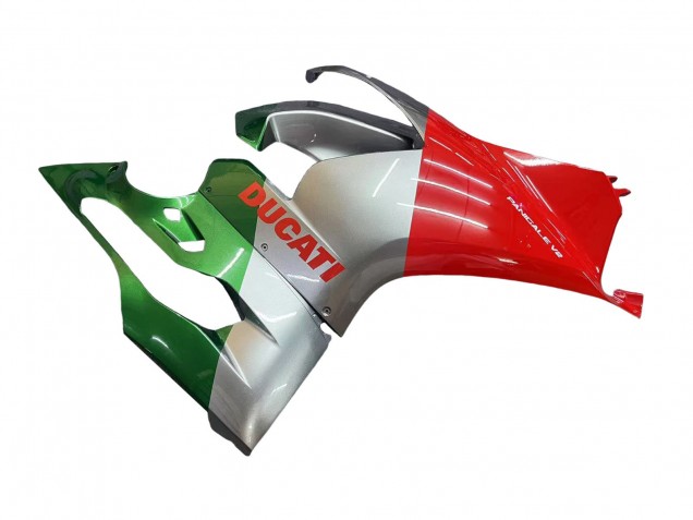 Carenados Moto Ducati Panigale V2 2020-2024 - Plata Rojo Verde