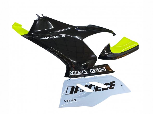 Carenados Moto Ducati Panigale V2 2020-2024 - Blanco Verde Lima Negro Brillante Stein Dinse VR 46