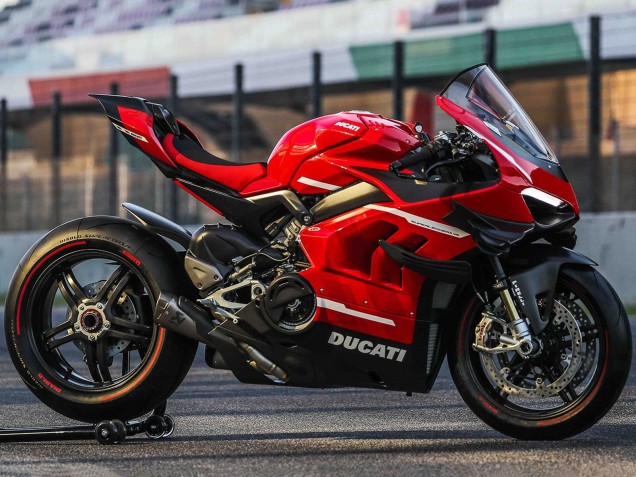 Carenados Moto Ducati Panigale V4 V4S 2020-2021 - Rojo Blanco Negro
