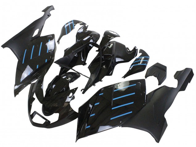 Carenados Moto BMW K1200S 2005-2010 - Negro Brillante Negro Mate Azul Línea
