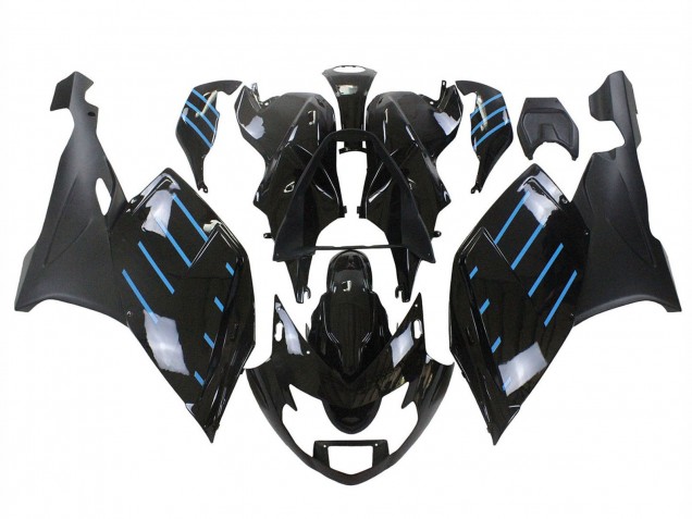 Carenados Moto BMW K1200S 2005-2010 - Negro Brillante Negro Mate Azul Línea