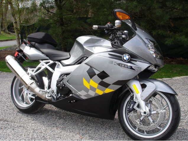 Carenado Moto BMW K1200S 2005-2010 - Plata Amarillo Negro