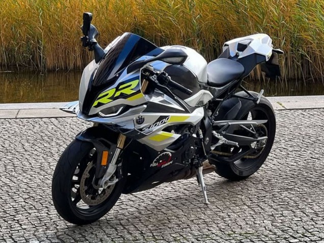 Carenados Moto BMW S1000RR 2023-2024 - Plata Amarillo FibraCarbono