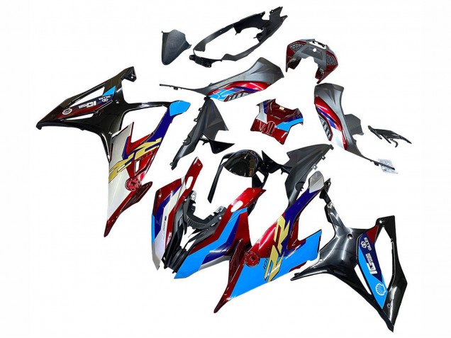 Carenado Moto BMW S1000RR 2019-2022 - Blanco Azul Rojo Negro